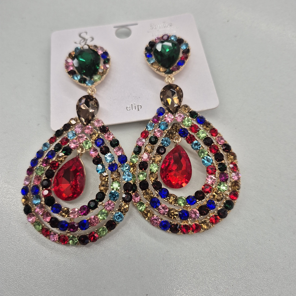 Colorful Crystal Drop Earrings